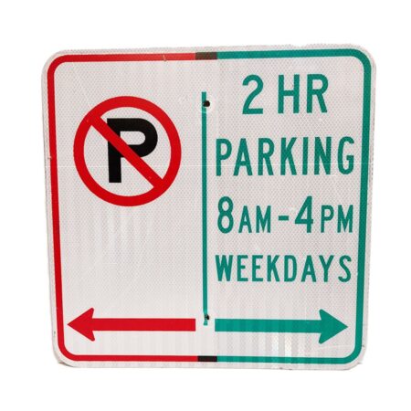 2HR Parking Weekdays Verkeersbord - Origineel - 45 x 45 cm | The Dutch Pickers