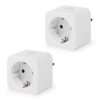 2x Slimme stekker - WiFi & Bluetooth - Energiemeter - Compatibel met Amazon Alexa & Google Home - Wit - 16A smart plug | Nedis