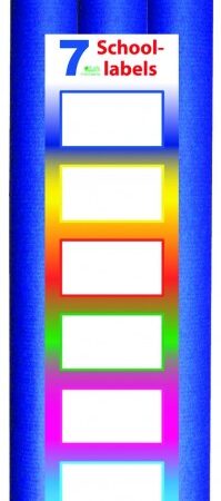 3-pak Kaftpapier Blauw met Labels |