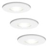3x Barcelona LED Inbouwspots - Dimbaar - 4 Watt 6500K Daglicht wit - GU10 Fitting - IP44 - Wit - Voor binnen