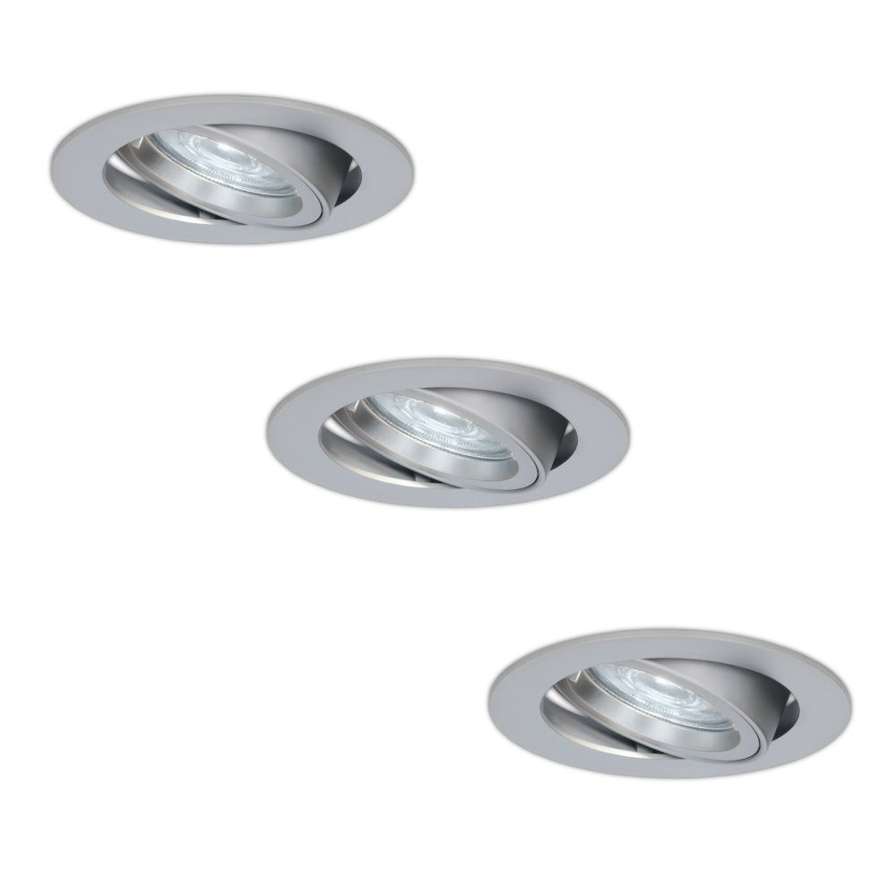3x Jose LED Inbouwspots - 4W 450 Lumen - 6500K - Kantelbaar - RVS | HOFTRONIC