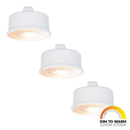 3x LED Module - Dimbaar - 3.8W 220lm - Dim to warm - Vervangt 50 Watt - GU10 fitting - Plat - Universele fitting | HOFTRONIC