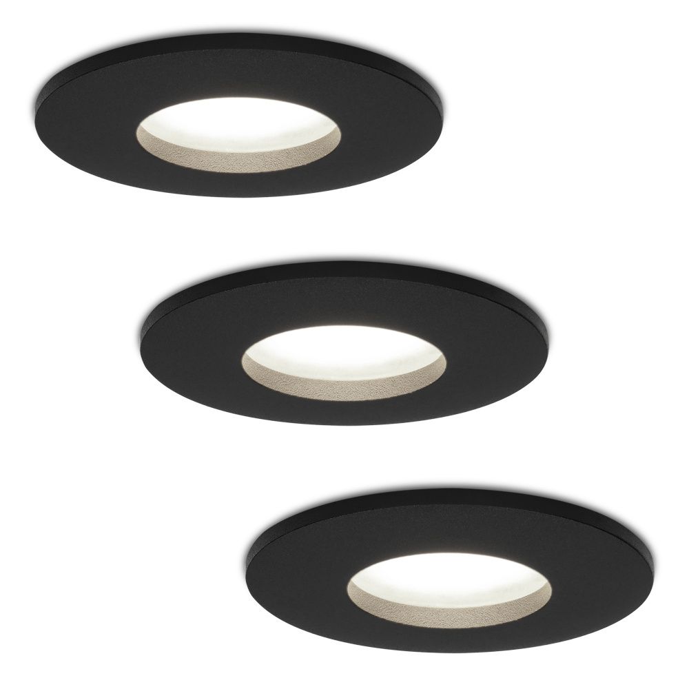 3x Porto LED Inbouwspots - Dimbaar - 4 Watt 6500K - IP44 Voor binnen en buiten | HOFTRONIC