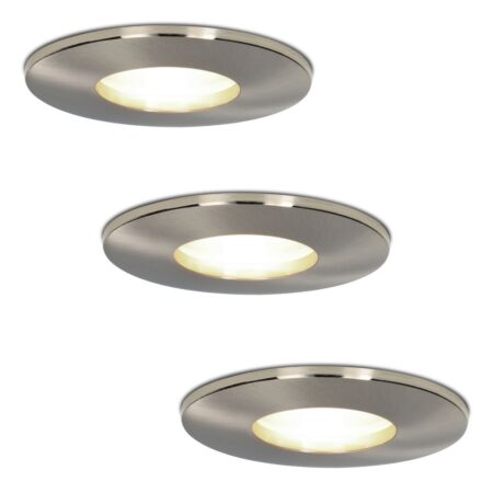 3x Vegas LED Inbouwspots - Dimbaar - 4 Watt 4000K Neutraal Wit - IP44 spatwaterdicht - Aluminium - Voor binnen
