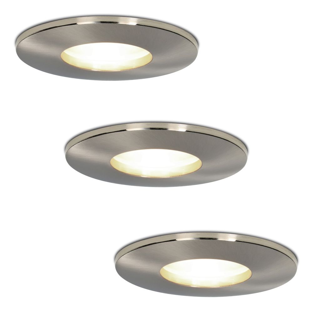 3x Vegas LED Inbouwspots - Dimbaar - 4 Watt 4000K Neutraal Wit - IP44 spatwaterdicht - Aluminium - Voor binnen