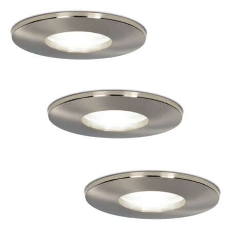 3x Vegas LED Inbouwspots - Dimbaar - 4 Watt 6500K Daglicht wit - IP44 spatwaterdicht - Aluminium - Voor binnen