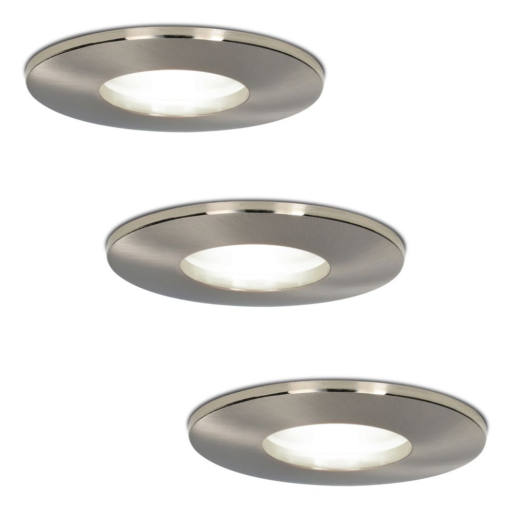 3x Vegas LED Inbouwspots - Dimbaar - 4 Watt 6500K Daglicht wit - IP44 spatwaterdicht - Aluminium - Voor binnen
