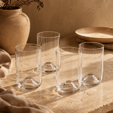 4-pack Tumblerglazen - Inclusief 8 glazen rietjes | Rebottled