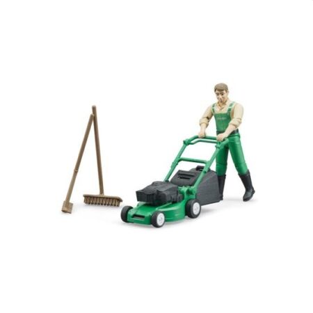 62103 Bruder Figuur Tuinman met Grasmaaier | Bruder