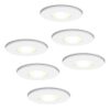 6x Barcelona LED Inbouwspots - Dimbaar - 4 Watt 4000K Neutraal Wit - GU10 Fitting - IP44 - Wit - Voor binnen