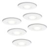 6x Barcelona LED Inbouwspots - Dimbaar - 4 Watt 6500K Daglicht wit - GU10 Fitting - IP44 - Wit - Voor binnen
