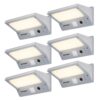 6x Burley - LED Solar Wandlamp met bewegingssensor en schemerschakelaar - 3 lichtstanden - 21LEDs - 3000K - IP65 Waterdicht - Solar buitenlamp | HOFTRONIC