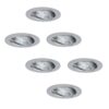 6x Jose LED Inbouwspots - 4W 450 Lumen - 6500K - Kantelbaar - RVS | HOFTRONIC