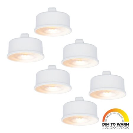 6x LED Module - Dimbaar - 3.8W 220lm - Dim to warm - Vervangt 50 Watt - GU10 fitting - Plat - Universele fitting | HOFTRONIC