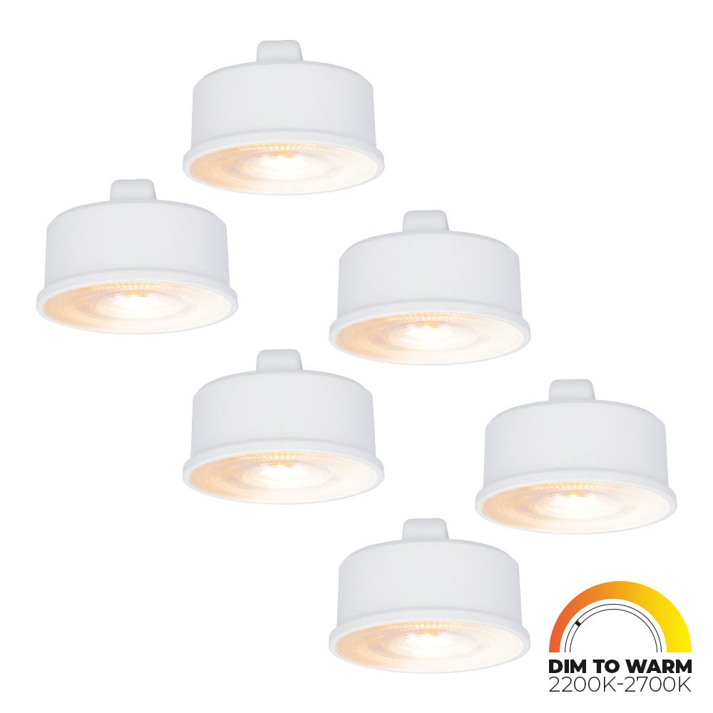 6x LED Module - Dimbaar - 3.8W 220lm - Dim to warm - Vervangt 50 Watt - GU10 fitting - Plat - Universele fitting | HOFTRONIC