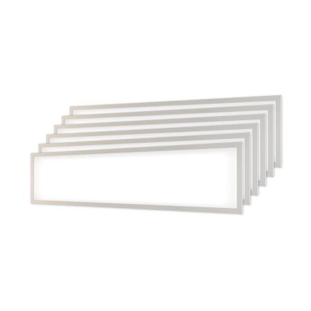 6x LED Paneel - 30x120 cm - 36 Watt - 4860lm (135lm/W) - 4000K neutraal wit - Flikkervrij - UGR19 - 5 jaar garantie | HOFTRONIC