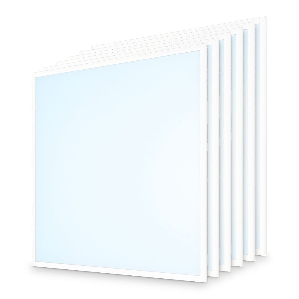 6x LED Paneel - 62x62 cm - 18/25 Watt - 4500 lumen - 180 lumen/watt - 6500K daglicht wit - UGR22 - Flikkervrij - Incl. Philips Xitanium Driver - 5 jaar garantie | HOFTRONIC