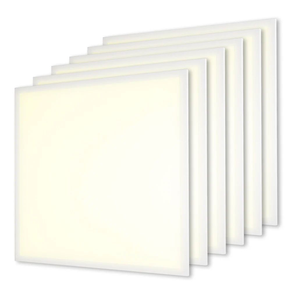 6x LED Paneel - 62x62 cm - 36 Watt - 4860lm (135lm/W) - 3000K warm wit - Flikkervrij - UGR22 - 5 jaar garantie | HOFTRONIC