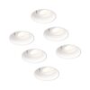 6x Lugo LED inbouwspots Trimless - Wit - Dimbaar - 5 Watt 450 Lumen - 2700K Warm Wit Licht - Kantelbaar - IP65 - Voor Binnen & Buiten | HOFTRONIC