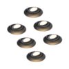 6x Lugo LED inbouwspots Trimless - Zwart - Dimbaar - 5 Watt 450 Lumen - 2700K Warm Wit Licht - Kantelbaar - IP65 - Voor Binnen & Buiten | HOFTRONIC