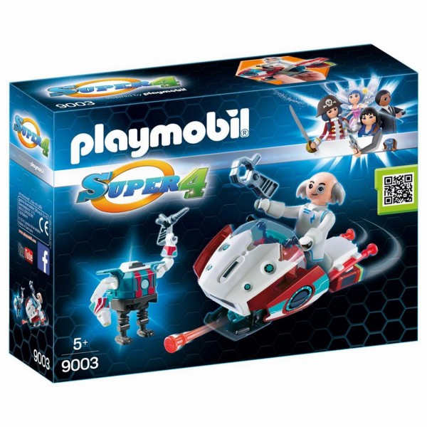 9003 Playmobil Super 4 Skyjet met Dr. X en Robot | Playmobil