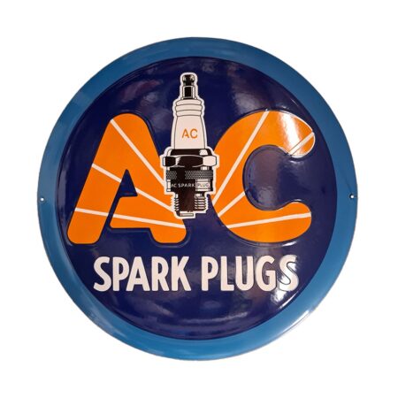 AC Spark Plugs Logo Emaille Bord - Ø40cm | Fiftiesstore