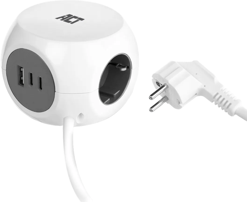 ACT AC2420 3 contacten stekkerdoos