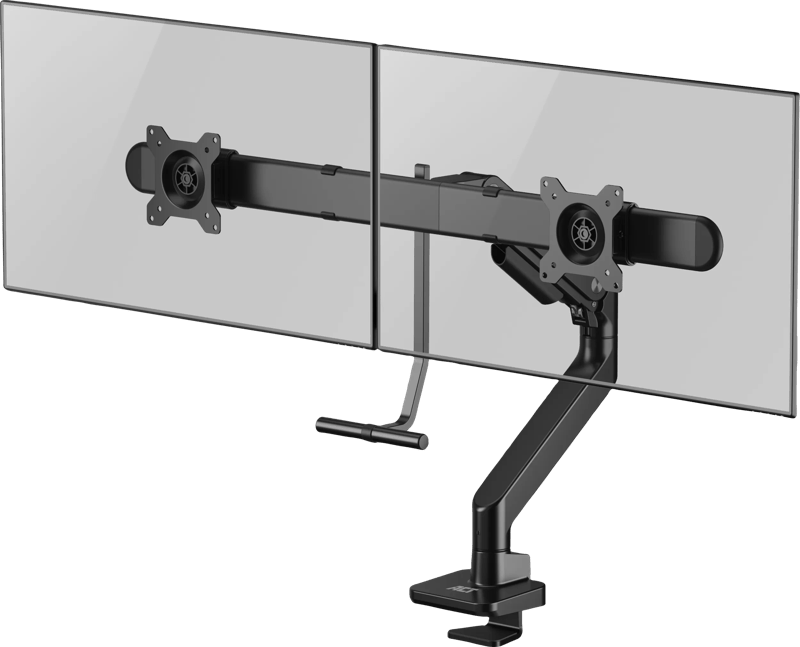 ACT AC8344 Monitorarm 32 inch met gasveer en crossbar voor 2 monitoren