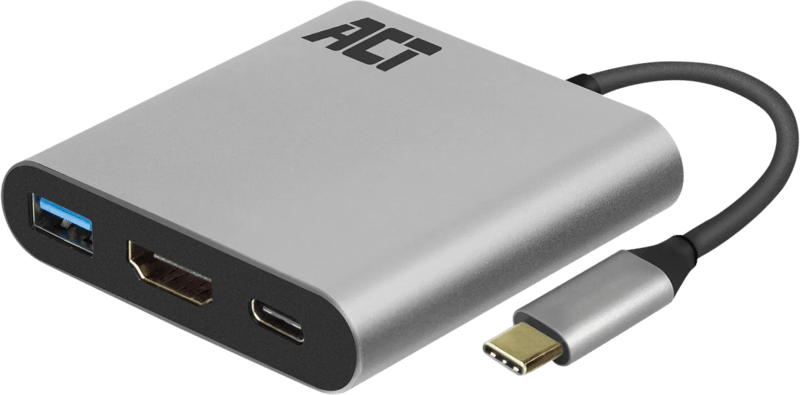 ACT USB-C naar USB en HDMI adapter met power delivery