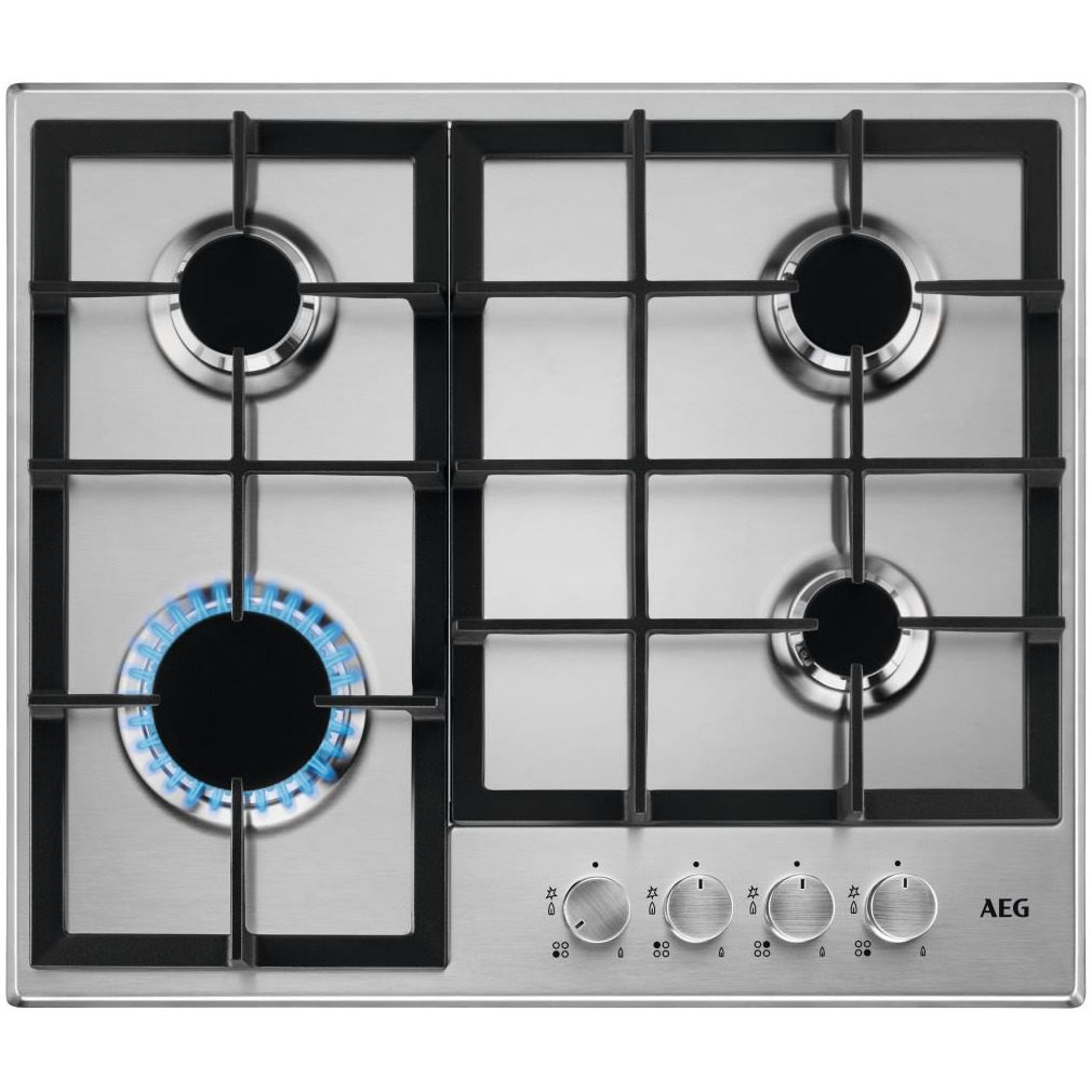 AEG HGB64200SM Gas kookplaat Grijs | AEG
