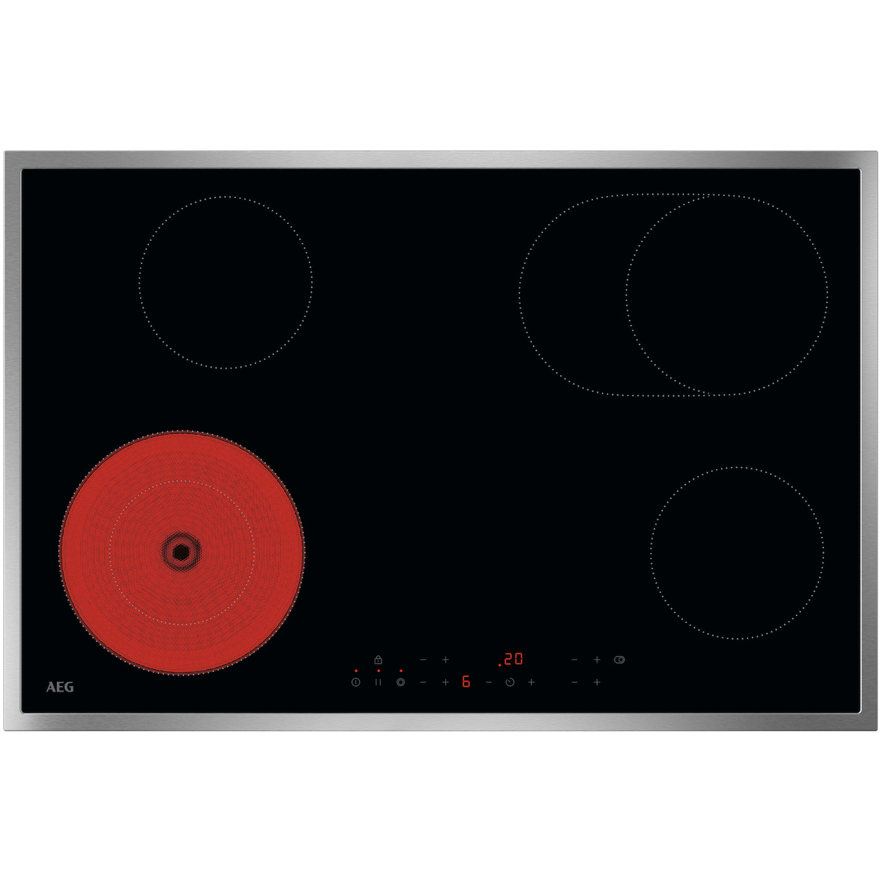 AEG TN84RA06XB Keramische kookplaat Zwart | AEG