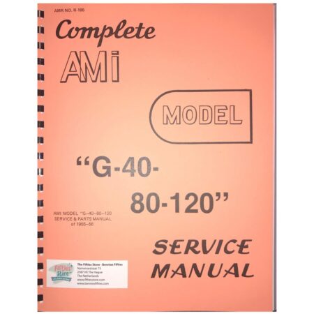 AMI G-40-80-120 Jukebox Service Manual & Parts Catalog | Ami