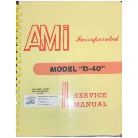 AMI Model D-40 Jukebox Service Manual | Ami