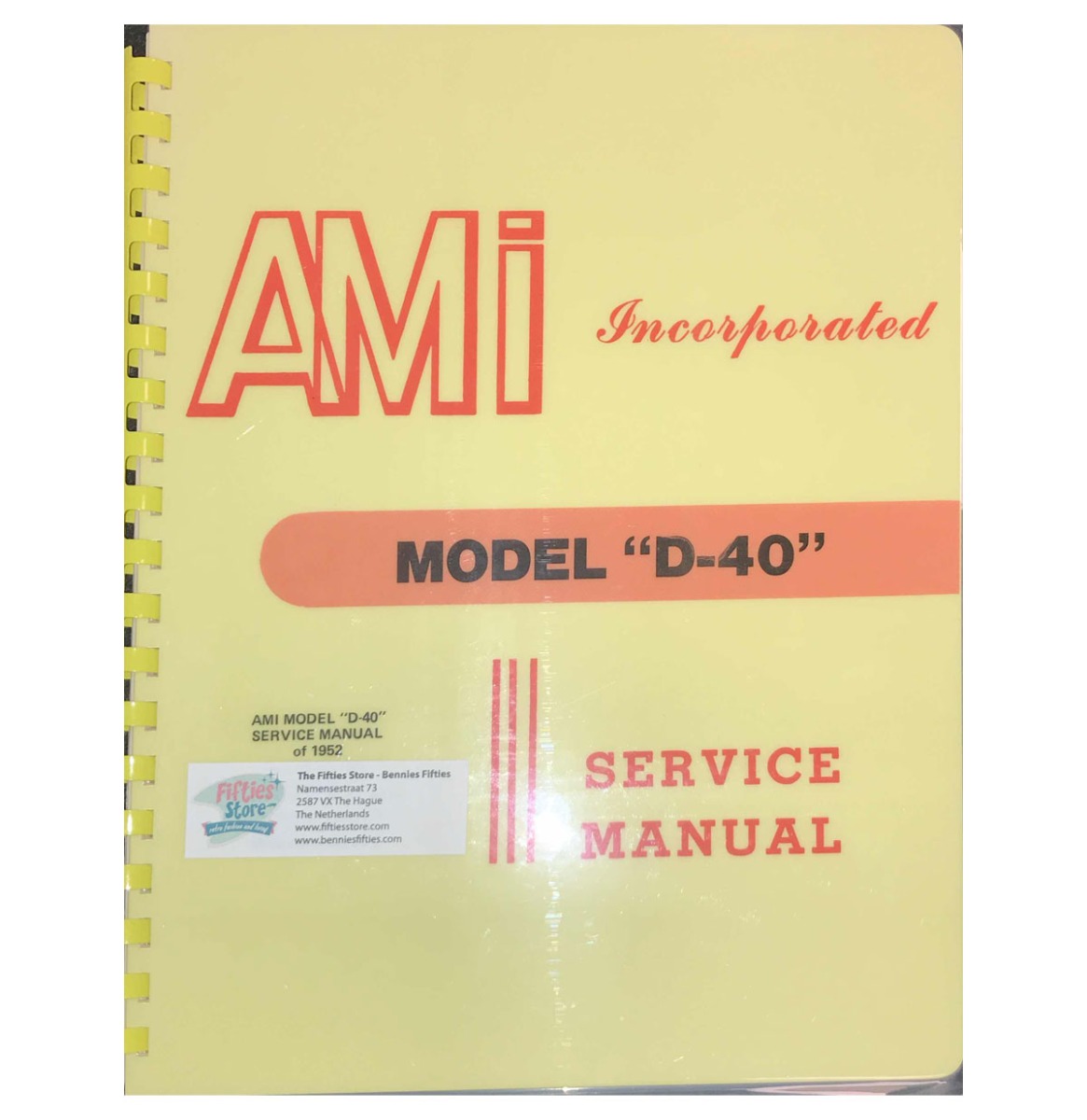 AMI Model D-40 Jukebox Service Manual | Ami