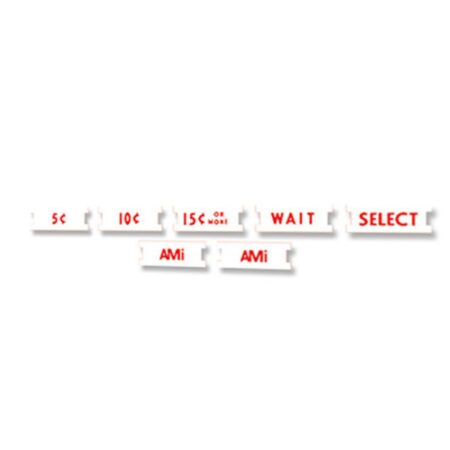 AMI WQ200 Wallbox Bodem Plaat Prijskaartjes | Fiftiesstore
