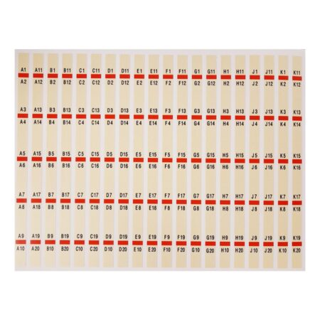 AMI WQ200 Wallbox Nummer Strips - Beige | Fiftiesstore