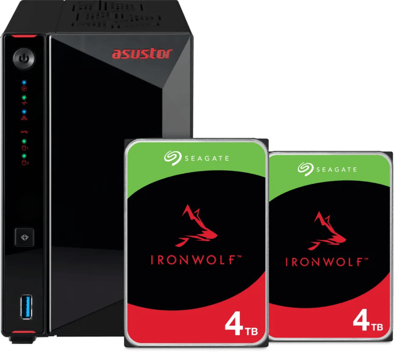 ASUSTOR AS5402T + Seagate Ironwolf 8TB (2x4TB)