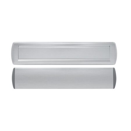 AXA AXA briefplaat met tochtklep en schacht Curve Plus deurdikte tot 102mm. - aluminium geslepen | AXA