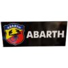 Abarth Logo Zwart Emaille Bord - 90 x 35cm | Fiat
