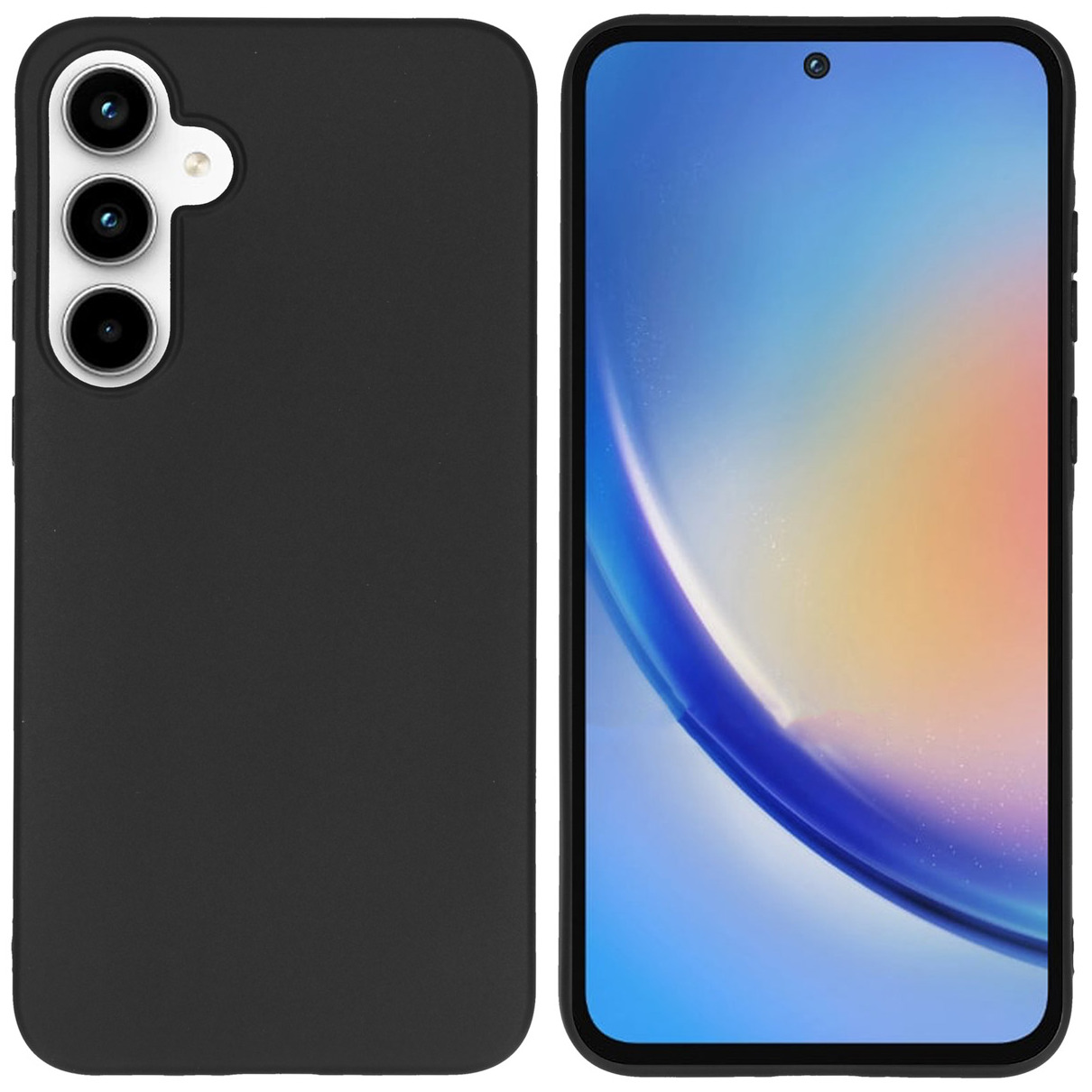 Accezz Color Backcover Samsung Galaxy A35 Telefoonhoesje Zwart | Accezz