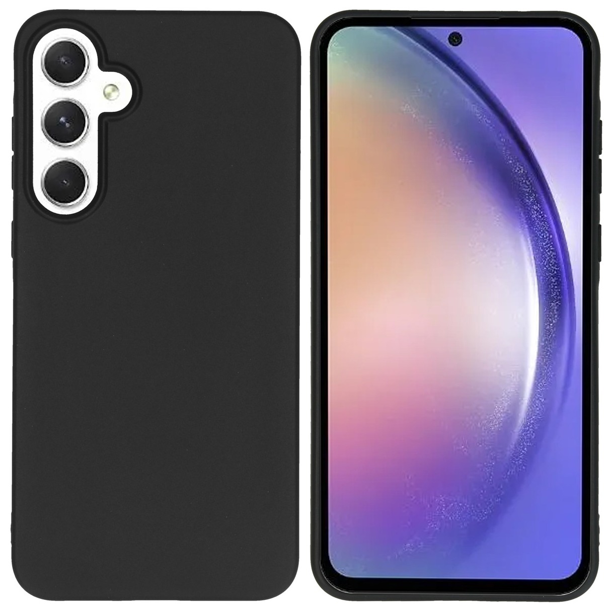 Accezz Color Backcover Samsung Galaxy A55 Telefoonhoesje Zwart | Accezz