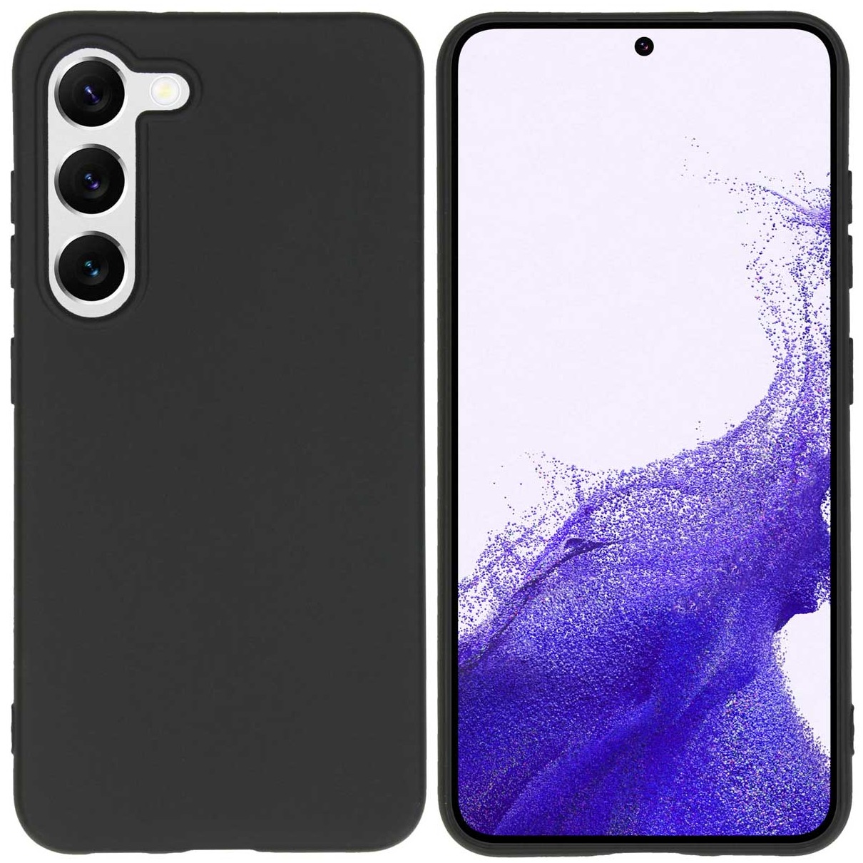 Accezz Color Backcover voor de Samsung Galaxy S23 Telefoonhoesje Zwart | Accezz