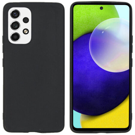 Accezz Color Case voor Samsung Galaxy A53 Telefoonhoesje Zwart | Accezz