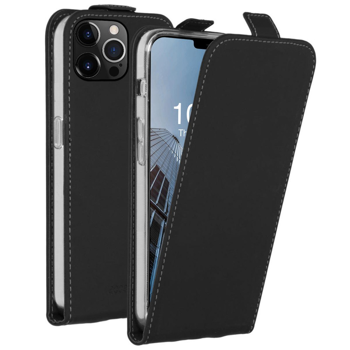Accezz Flipcase voor Apple iPhone 13 Pro Telefoonhoesje Zwart | Accezz
