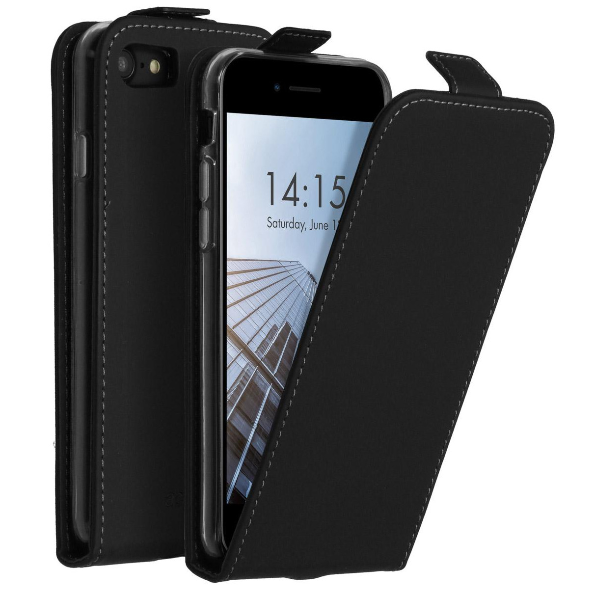 Accezz Flipcase voor Apple iPhone SE (2022 / 2020) / 8 / 7 Telefoonhoesje Zwart | Accezz