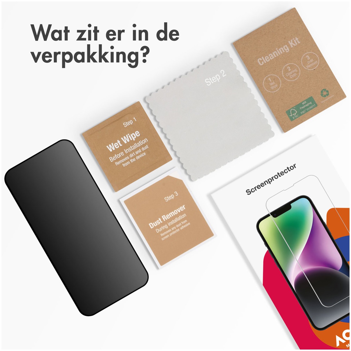 Accezz Gehard Glas Privacy Screenprotector Samsung Galaxy S24 Plus Tablet screenprotector Transparant | Accezz