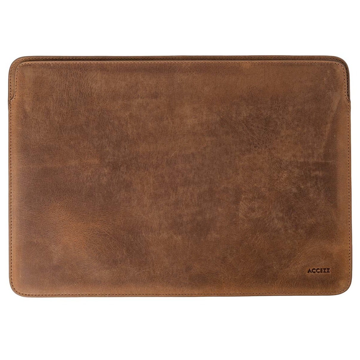 Accezz Leather hoes voor MacBook 16 inch Laptop sleeve Bruin | Accezz