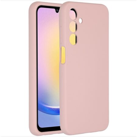 Accezz Liquid Silicone Backcover Samsung Galaxy A25 Telefoonhoesje Roze | Accezz