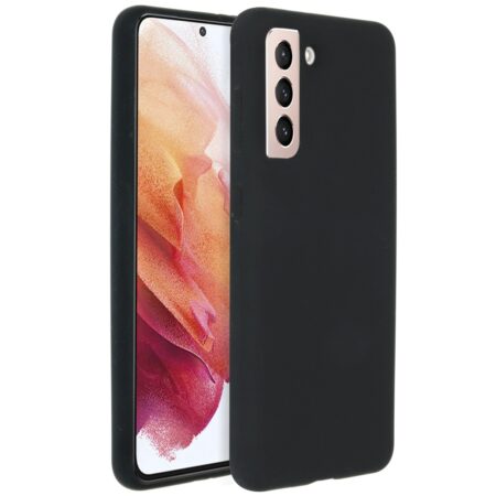 Accezz Liquid Silicone Backcover Samsung Galaxy S21 Telefoonhoesje Zwart | Accezz