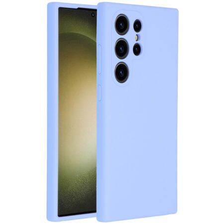 Accezz Liquid Silicone Backcover Samsung Galaxy S24 Ultra Telefoonhoesje Paars | Accezz